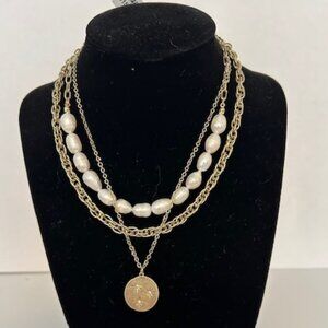 Free People Betty Layered Pearl Necklace - NWT